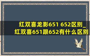 红双喜龙影651 652区别_红双喜651跟652有什么区别